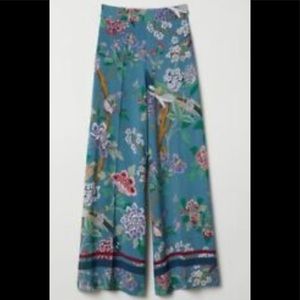 H&M floral high waisted pants